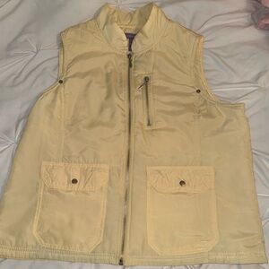 laura scott pale yellow vest